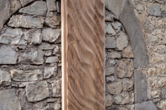 Panneau décoratif en chêne avec cadre en frêne olivier